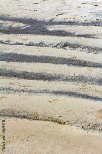 Wet sand at low tide