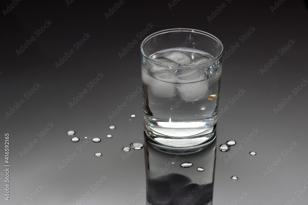 glass of water with ice glass of water with ice