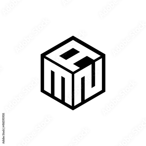 MNA letter logo design with white background in illustrator, vector logo modern alphabet font overlap style. calligraphy designs for logo, Poster, Invitation, etc.	