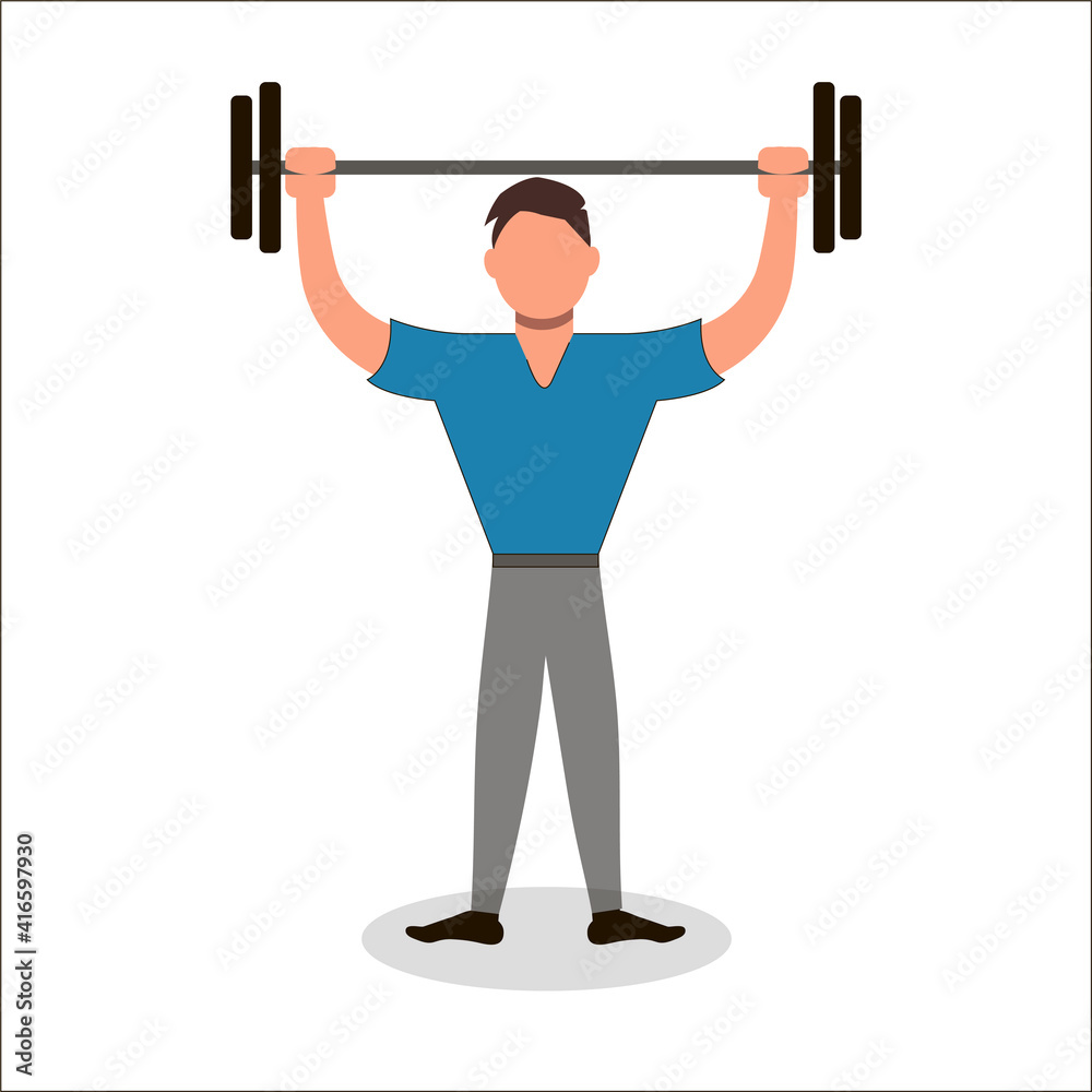 Athlete with a barbell Athlete with a barbell