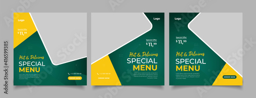 special menu concept banner template design. Discount abstract promotion layout poster. 