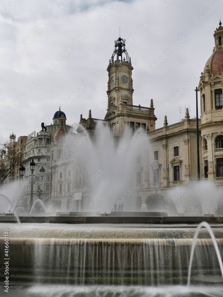 Fountain in Plaza de ayuntamiento