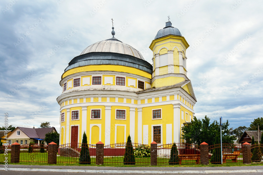 Spaso-Preobrazhenskaya Church in Chechersk. Temple rotunda. Gomel region. Belarus.