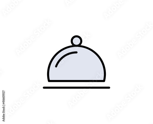 Tray flat icon. Single high quality outline symbol for web design or mobile app. Holidays thin line signs for design logo, visit card, etc. Outline pictogram EPS10