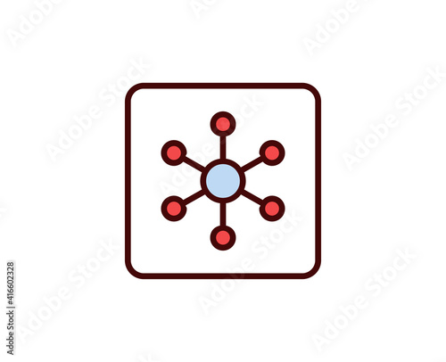 Hierarchy line icon. Vector symbol in trendy flat style on white background. Office sing for design.