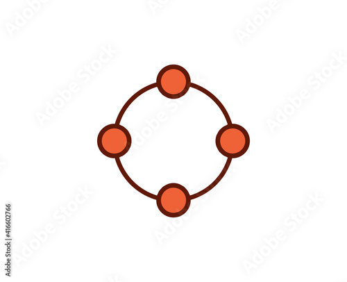 Share premium line icon. Simple high quality pictogram. Modern outline style icons. Stroke vector illustration on a white background. 