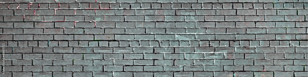 Dark blue brick wall background, old stone blocks brickwork surface texture, panoramic banner for design. Dark blue brick wall background, old stone blocks brickwork surface texture, panoramic banner for design.