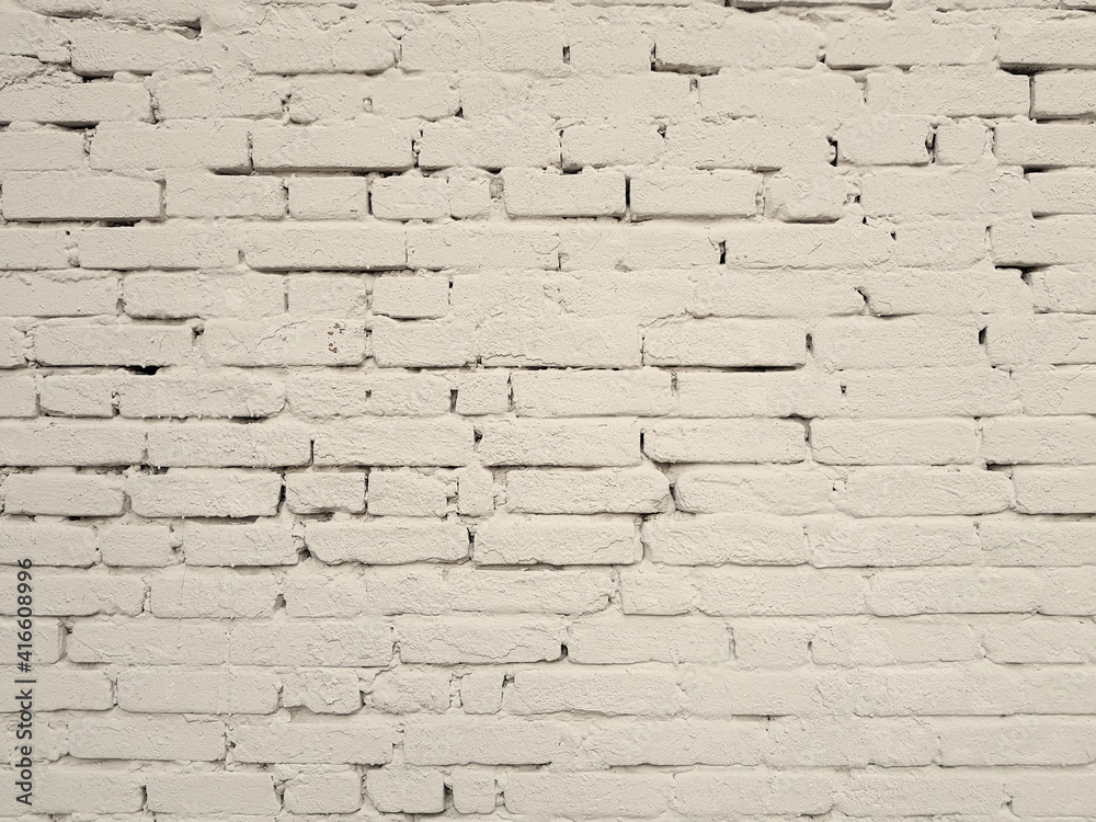 Obraz premium Beige brick wall background or texture.