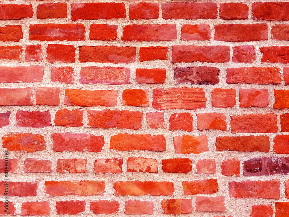 Obraz premium Red brick wall texture background.