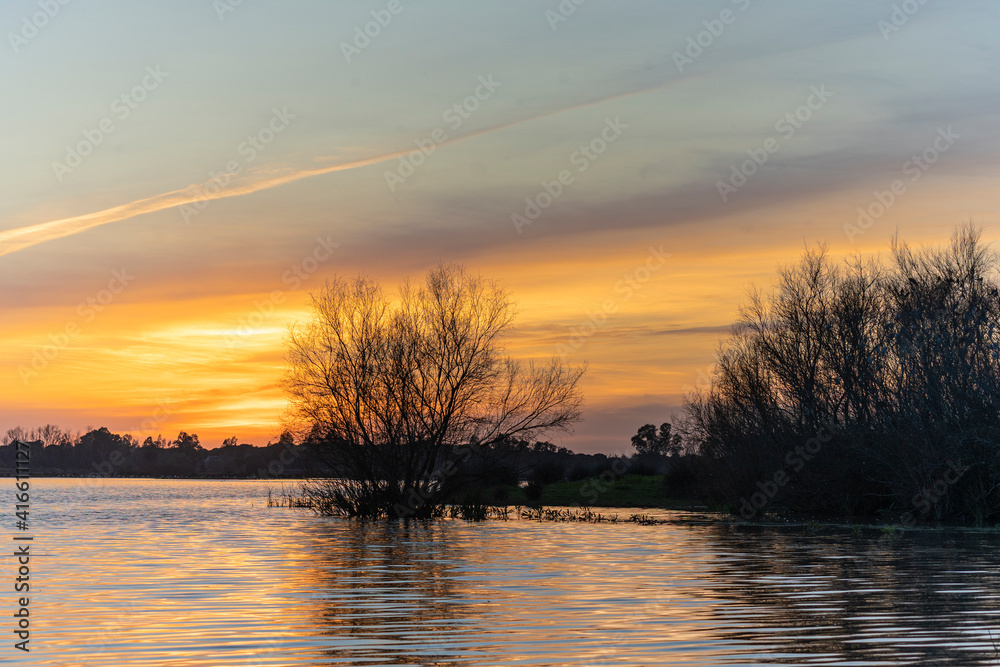 Obraz premium Atardecer en Doñana