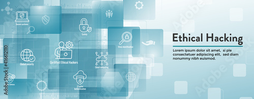 Certified Ethical Hacker - CEH - icon set & web header banner