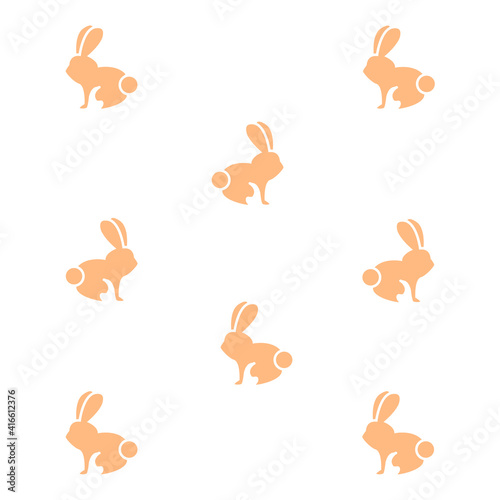 The holiday orange Easter bunny