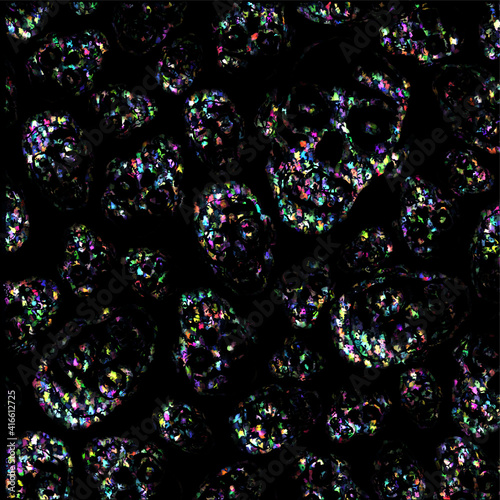 colorful zombies faces pattern.