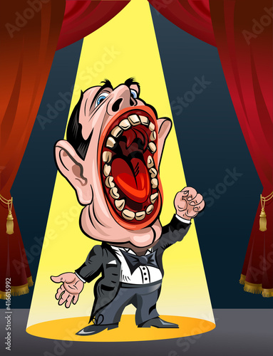 Cartoon operatic singer