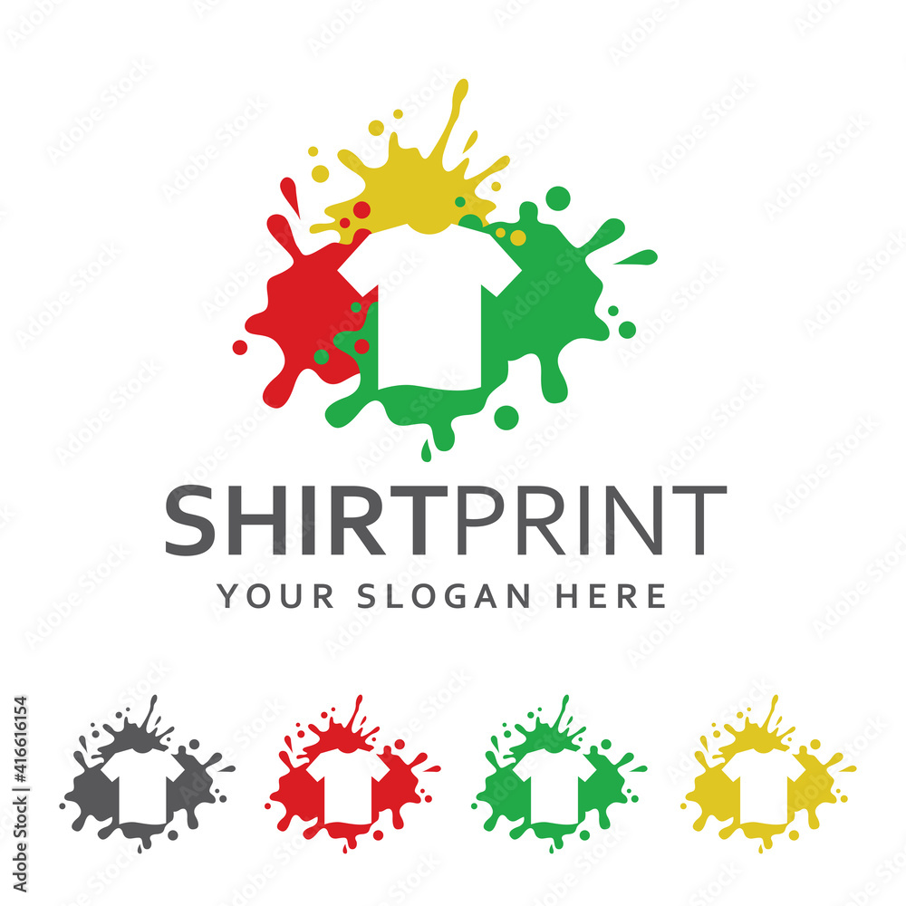 abstract splashes colorful t-shirt label isolated on white background abstract splashes colorful t-shirt label isolated on white background