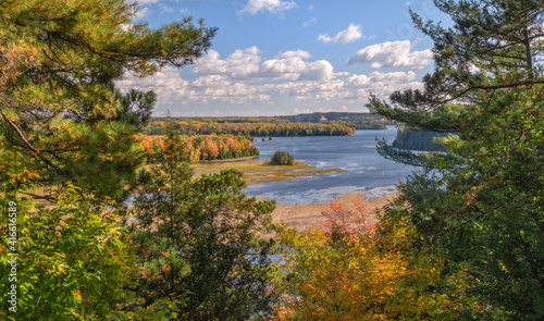 Autumn colors in the Huron Manistee National Forests along the Ausable River 