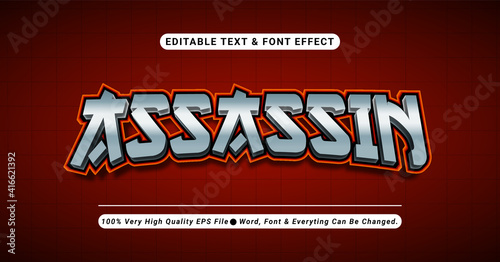 Assassin Gaming Text Effect, Editable Text Effect