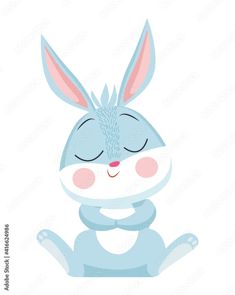 Obraz premium happy little rabbit cute character