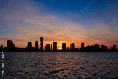 sunset over city © Damon