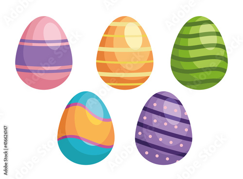 easter egg painted isolated icon