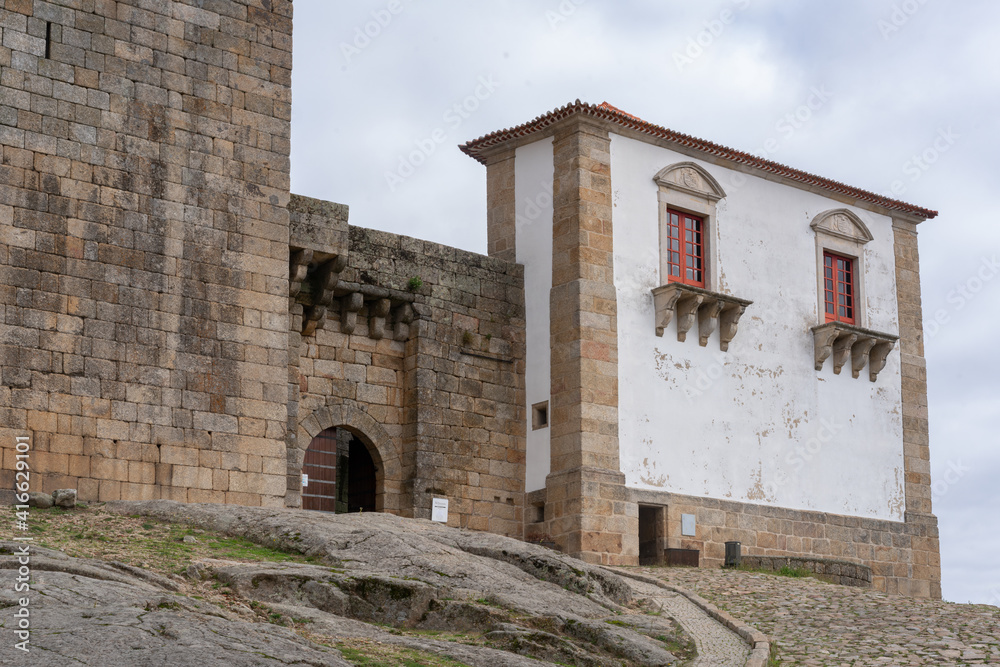 Castle entrance of historic village of Belmonte, in Portugal