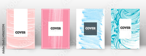 Cover page design template. Hipster brochure layout. Breathtaking trendy abstract cover page. Pink a