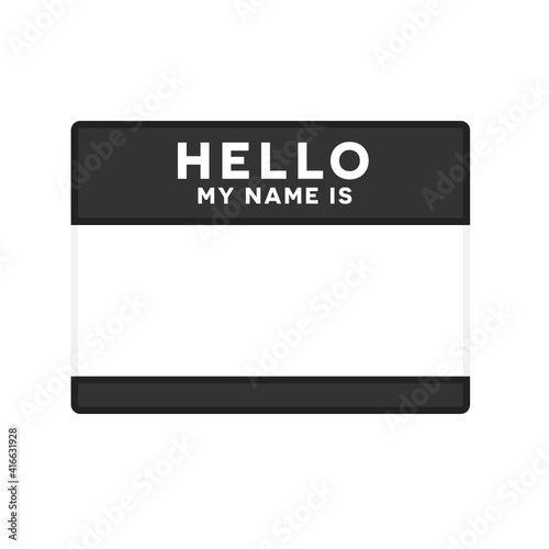 Hello Name Tag, Name Tag Vector Illustration Background
