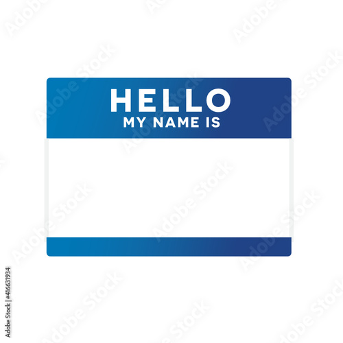 Hello Name Tag, Name Tag Vector Illustration Background