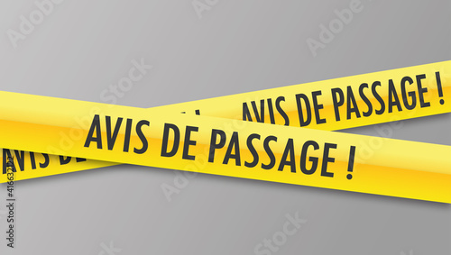 Logo avis de passage. photo