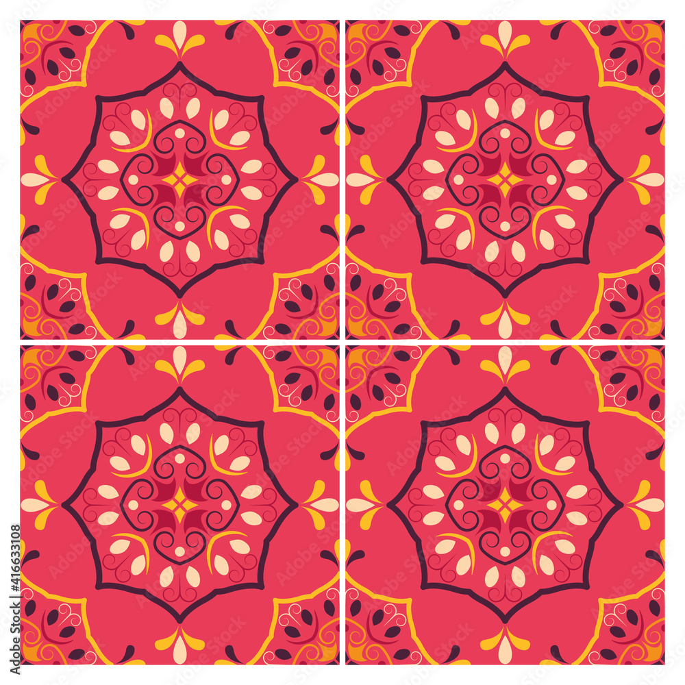 red and yellow art italian style ceramic pattern background red and yellow art italian style ceramic pattern background