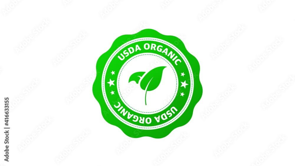 Green icon. Logo, icon, label. Organic, bio, eco symbol. Natural product. Vegetarian healthy food. Organic, bio, eco symbol. Natural product. Motion graphic. Green icon. Logo, icon, label. Organic, bio, eco symbol. Natural product. Vegetarian healthy food. Organic, bio, eco symbol. Natural product. Motion graphic.