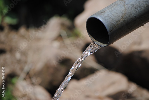 Source d'eau au Burundi en Afrique centrale