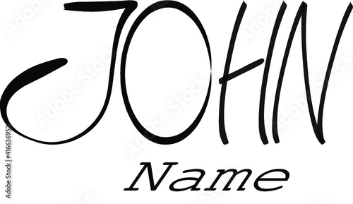 JOHN name handwritten calligraphy