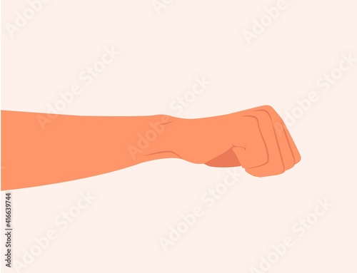 wrist, throw a fist, Male clenched fist, isolated, Man hand with a fist. Alpha. Protest. man throwing a punch, fist bumping flat vector illustration