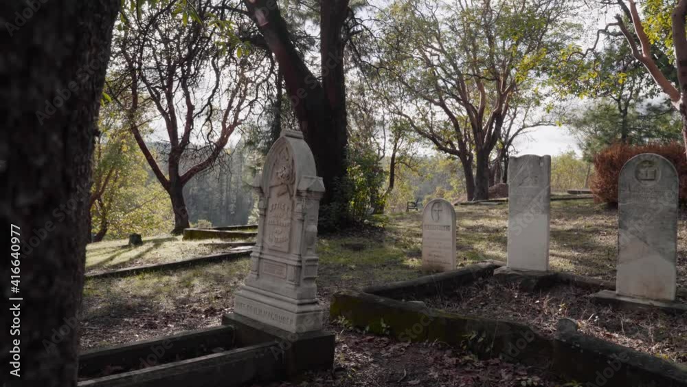 Ornate Headstones Bring Honour to Deceased in Jacksonville Cemetery in Oregon - 4K Ornate Headstones Bring Honour to Deceased in Jacksonville Cemetery in Oregon - 4K