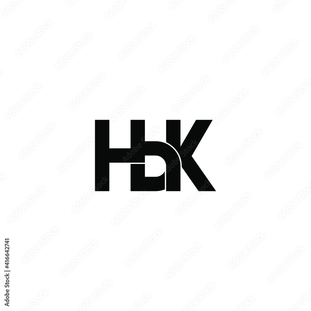 Fototapeta premium hbk letter original monogram logo design