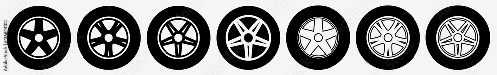 Wheel Tire Icon Car Tire Automobile Wheel Set | Tires Icon Wheels Vector Illustration Logo | Vehicle Wheel Auto Wheel Icon Isolated Tire Collection Wheel Tire Icon Car Tire Automobile Wheel Set | Tires Icon Wheels Vector Illustration Logo | Vehicle Wheel Auto Wheel Icon Isolated Tire Collection