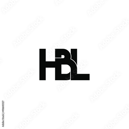 hbl letter original monogram logo design photo