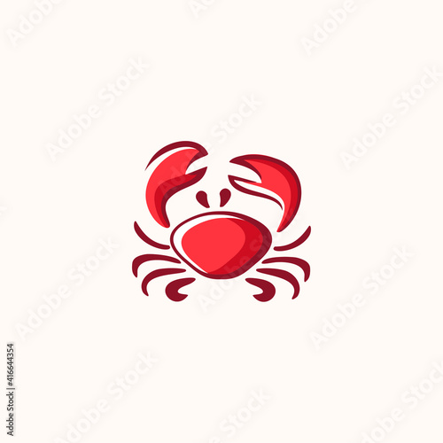 crab illustration for Seafood logo design