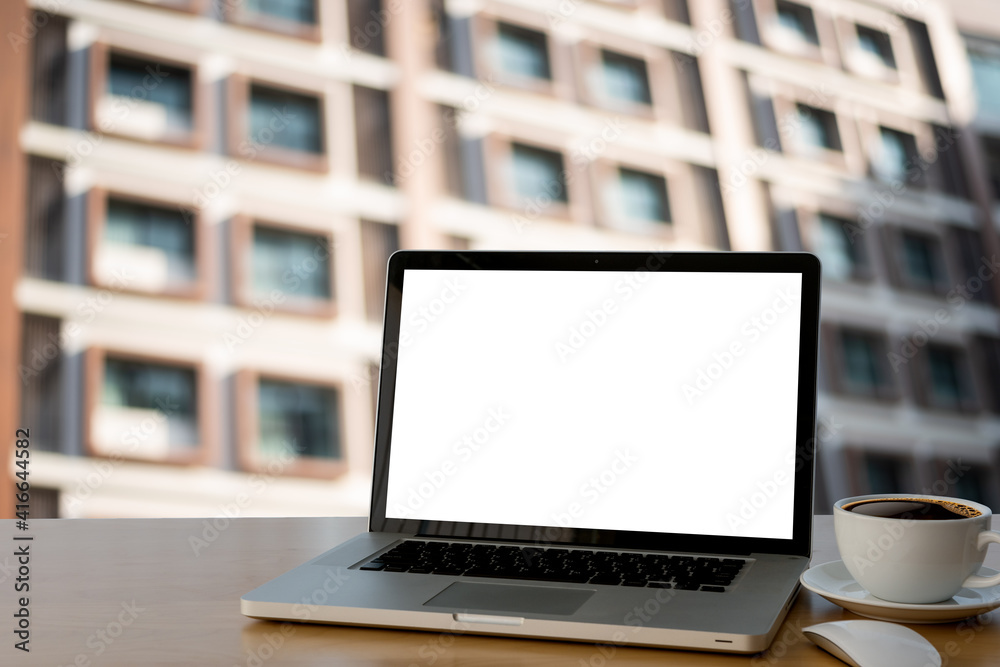 Fototapeta premium laptop on the table