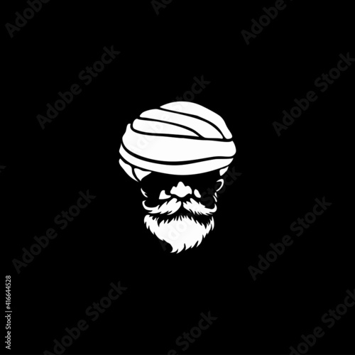 guru logo template design in outline style. Vector illustration.

A simple yet modern and iconic logo design 
displaying a Guru in the line art style.