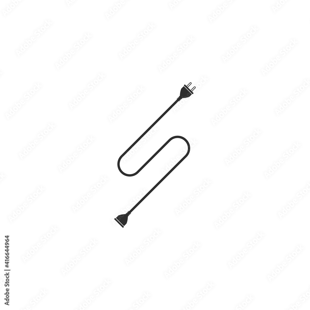 extension cord simple vector icon illustration extension cord simple vector icon illustration