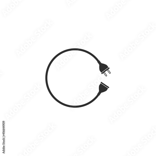 extension cord simple vector icon illustration