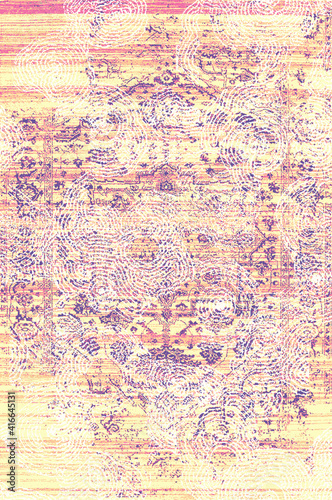 Carpet bathmat and Rug Boho Style ethnic design pattern with distressed texture and effect © Graphics & textile