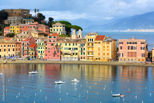 Sestri Levante resort town in Liguria, Italy