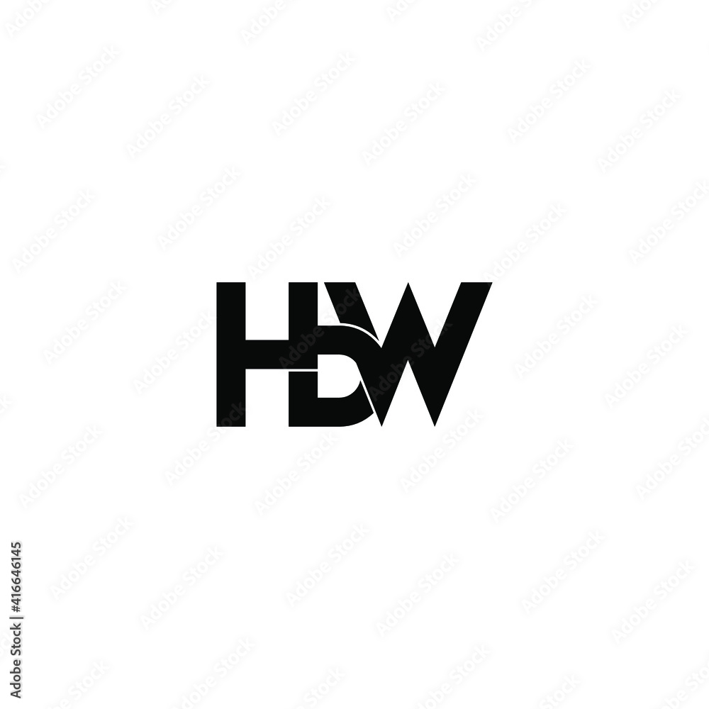 hbw letter original monogram logo design hbw letter original monogram logo design