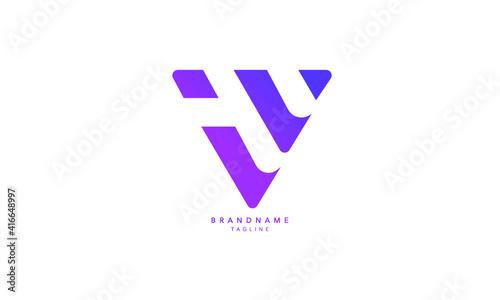 Alphabet letters Initials Monogram logo IV, VI, I and V