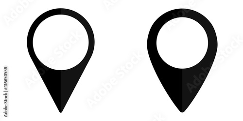 Free Download Pointer icon, flat graphic design template, symbol for map, vector illustration - GFXLoad