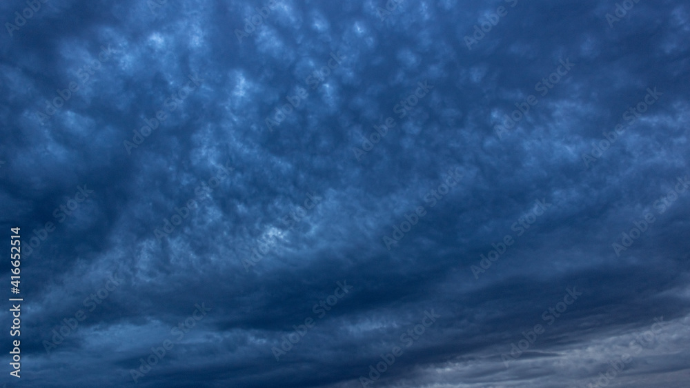 dramatic blue sky and clouds