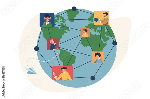 Communication via the internet social networking around the world